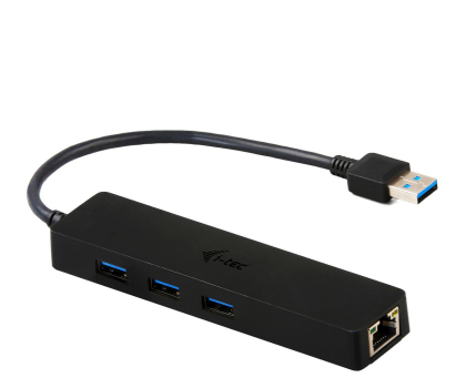 Hub USB i-tec USB 3.0 Slim LAN HUB 3x USB 3.0 RJ-45 10/100/1000 Mb/s